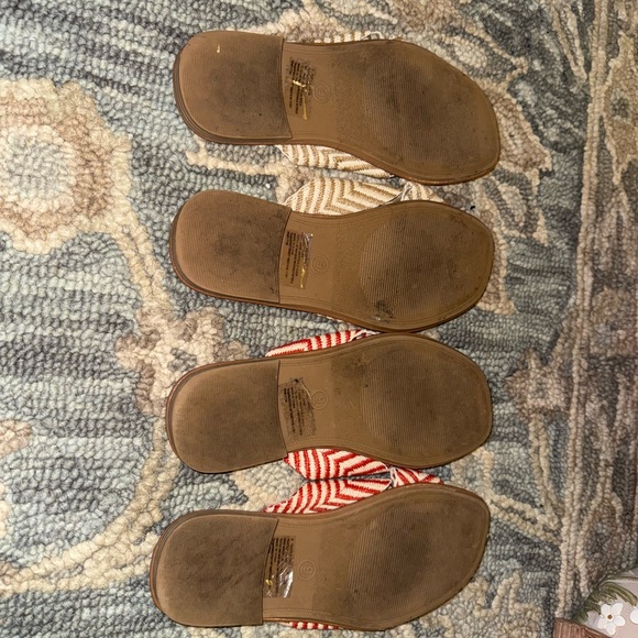 Stylish Red and Cream Sandals - Picture 5 of 5